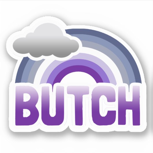 Butch Lesbische Pride Sticker (Voorkant)