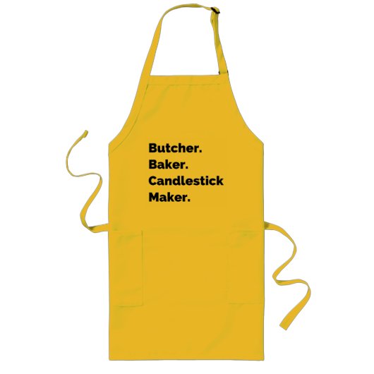 Butcher Baker Apron Lang Schort (Voorkant)