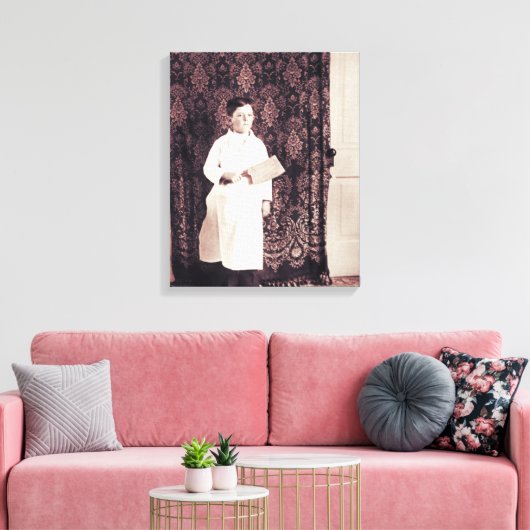 Butcher Boy 1890 met klaverfoto Canvas Afdruk (Insitu (Woonkamer))