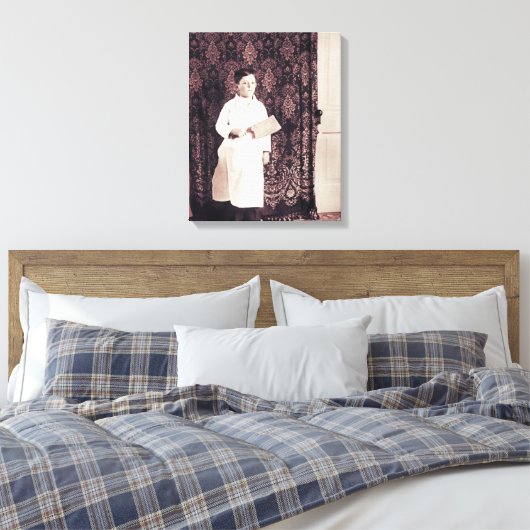 Butcher Boy 1890 met klaverfoto Canvas Afdruk (Insitu (Slaapkamer))