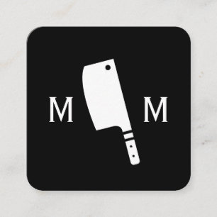 Butcher Knife Monogram Vierkante Visitekaartje