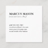 Butcher Knife Monogram Vierkante Visitekaartje (Achterkant)