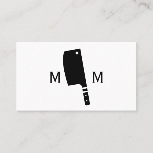 Butcher Knife Monogram Visitekaartje (Voorkant)