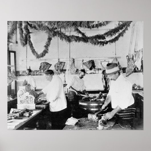 Butcher Shop, 1895.  foto Poster (Voorkant)