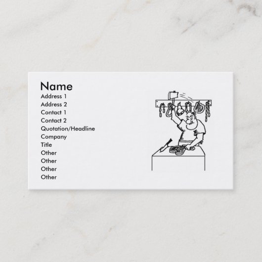 Butcher Visitekaartje (Voorkant)