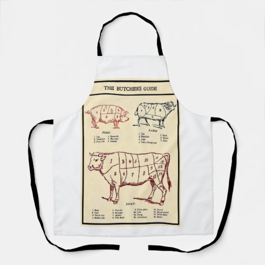 Butcher's Guide c. 1924 Schort (Voorkant)