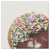 Butées toriques pointillées sur le blanc, tissu (Fermer)