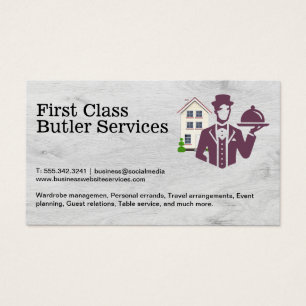 Butler avec plateau de service Services à la mai