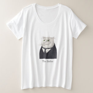 BUTLER CAT Vrouwen Plus Size T- Shirt