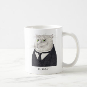 BUTLER CAT Witte Mok + Tekst