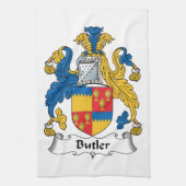 Butler Family Crest Theedoek (Verticaal)
