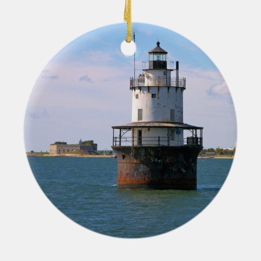 Butler Flats Lighthouse, Massachusetts Ornament (Achterkant)