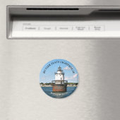 Butler Flats Phare Massachusetts Magnet rond (In Situ (Lave-vaisselle))
