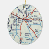 Butler PA Keramisch Ornament (Links)