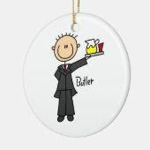 Butler Stick Figuur Keramisch Ornament (Links)