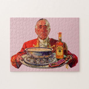 Butler uit 1937 met lade en Golden Wedding whiskey Legpuzzel