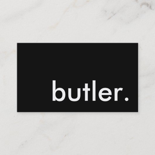 butler. visitekaartje (Voorkant)