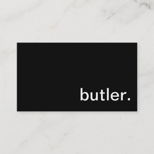 Butler Visitekaartje (Voorkant)