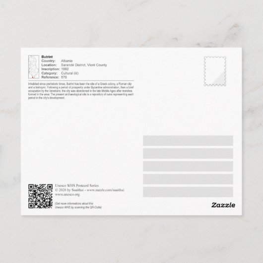 Butrint Briefkaart (Achterkant)
