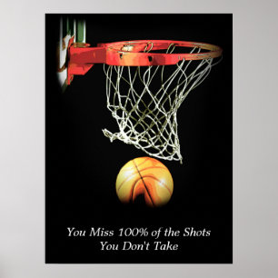 Buts Citation Motivationnelle Poster de basket-bal