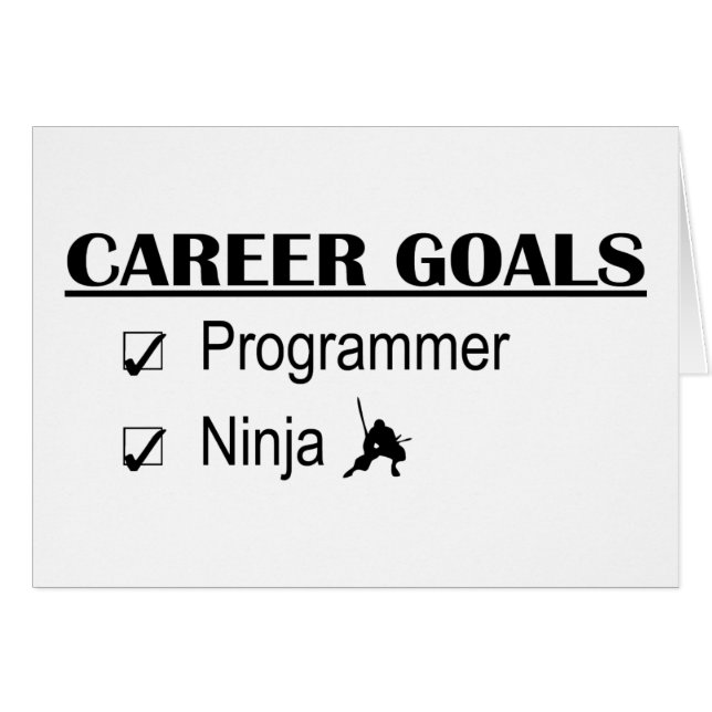 Buts de carrière de Ninja - programmeur (Devant horizontal)
