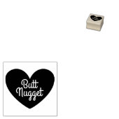 Butt Nugget Heart Chicken Egg Stamp Rubberstempel (Gestempeld)