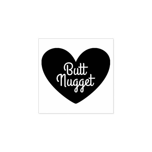 Butt Nugget Heart Chicken Egg Stamp Rubberstempel (Afrduk)