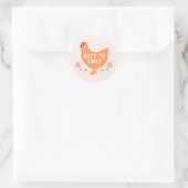 Butt to Table, Chicken Eg Carton Round Stickers (Tas)