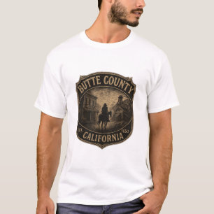Butte County Californië - Gold Rush badge T-shirt