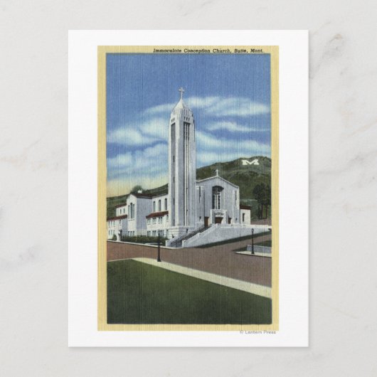 Butte, Montana - Immaculate Conception Church Briefkaart (Voorkant)
