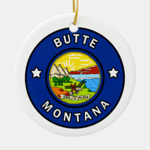 Butte Montana Keramisch Ornament