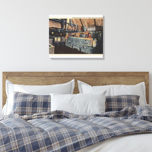 Butte, Montana - Underground Motor Canvas Afdruk (Insitu (Slaapkamer))