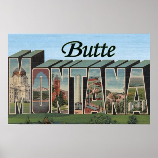 Butte, MontanaLarge Letter ScenesButte, MT 2 Poster (Voorkant)