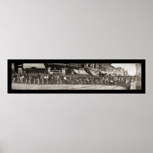 Butte MT Motorcycle Foto 1914 Poster