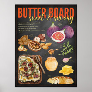 Butter Board Recept Krijtbord Print