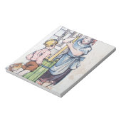 Butter Churn Moeder Zoon antiek waterverf land Notitieblok (Gedraaid)