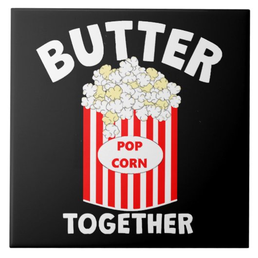 BUTTER Samen Film Popcorn Tegeltje (Voorkant)