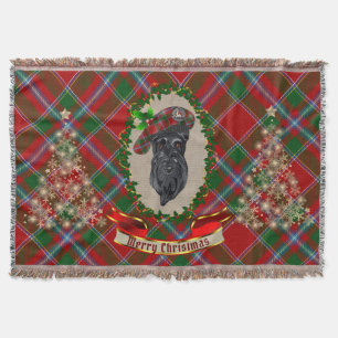 Butter Scottie Dog Kerstmis Deken