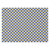 Butter yellow and blue checkered board pattern tafelkleed (Voorkant (Horizontaal))