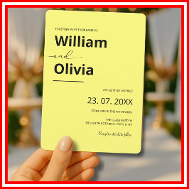 Butter Yellow Eenvoudige Elegante Minimalistische  Kaart