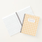 Butter Yellow Gingham Plaid Compositie Notitieboek (Binnen)