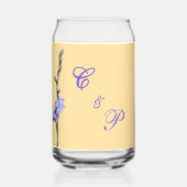 Butter Yellow & Lilac SunOrchid Wedding Blikvorm Glas (Achterkant)