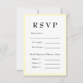 Butter Yellow Timeless Wedding RSVP (Devant)