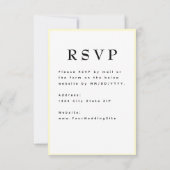Butter Yellow Timeless Wedding RSVP (Dos)