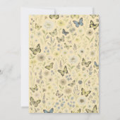 Butter Yellow Wildflower Wedding Kaart (Achterkant)
