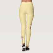 Butter Yellow with a Glitter Flower Leggings (Achterkant)