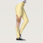 Butter Yellow with a Glitter Flower Leggings (Rechts)
