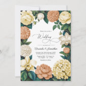 Buttercream, Vanilla Silk & Soft Apricot Wedding Kaart (Voorkant)