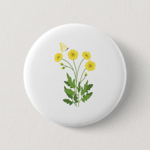 Buttercup Butterfly Ronde Button 5,7 Cm