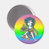 "Buttercup" Cup Cake Couture Fairy Art Magnet Magneet (Voorkant / Achterkant)